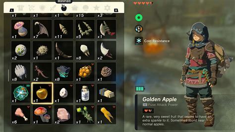 golden apple totk|Zelda: Tears of the Kingdom Golden Apple Recipe List